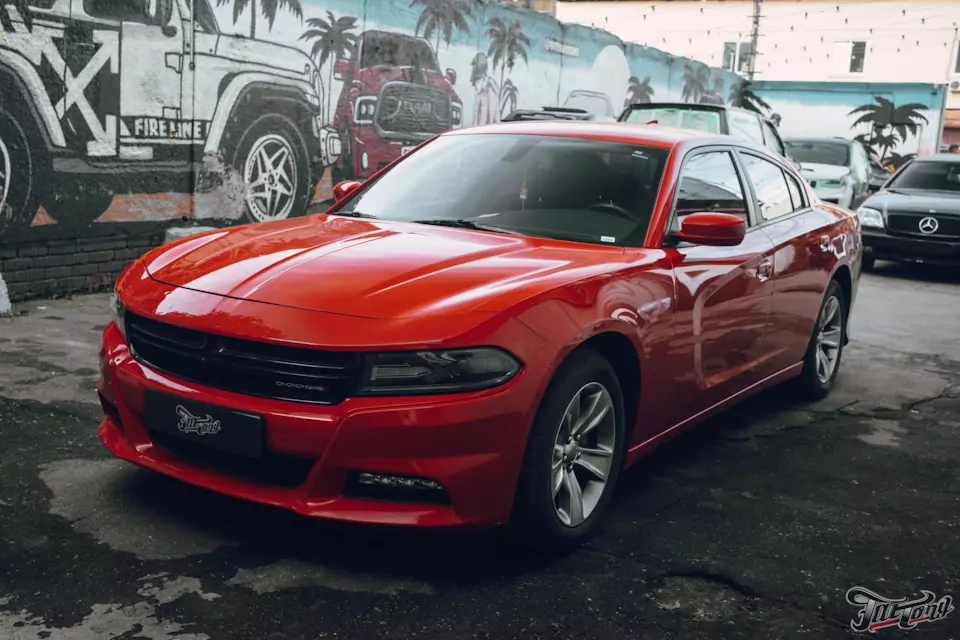 Новая выхлопная система для Dodge Charger 3.6 + установка системы холодного впуска и дросселя с увеличенным диаметром